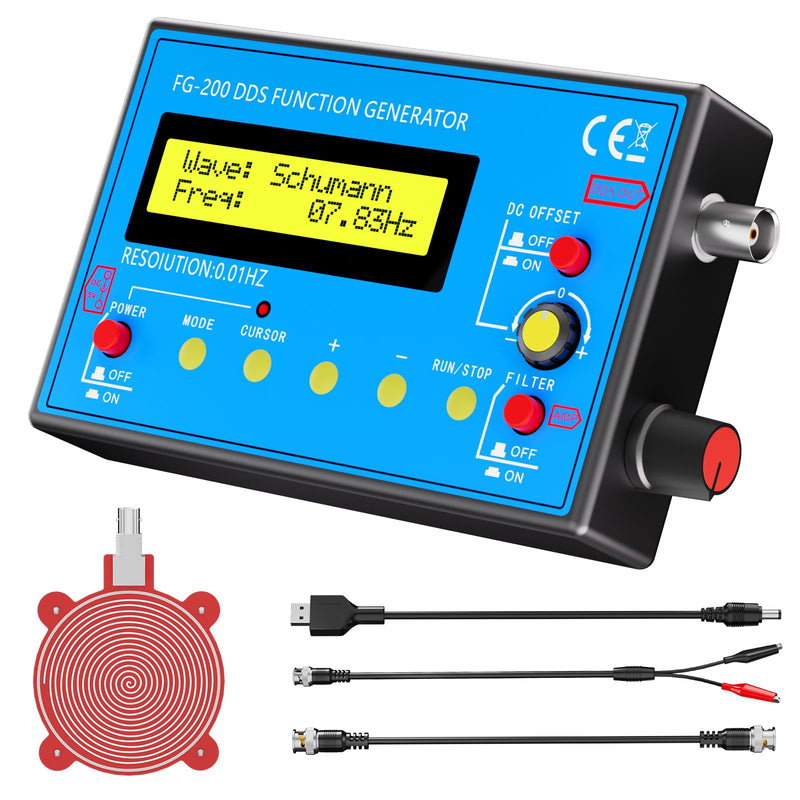1Hz-500kHz DDS Signal Generator with Schumann Resonator, Portable Multifunction Waveform Generator with AC/DC Power, Ideal for Oscilloscope Calibration, Audio Testing, and Stress Relief - BeesActive Australia
