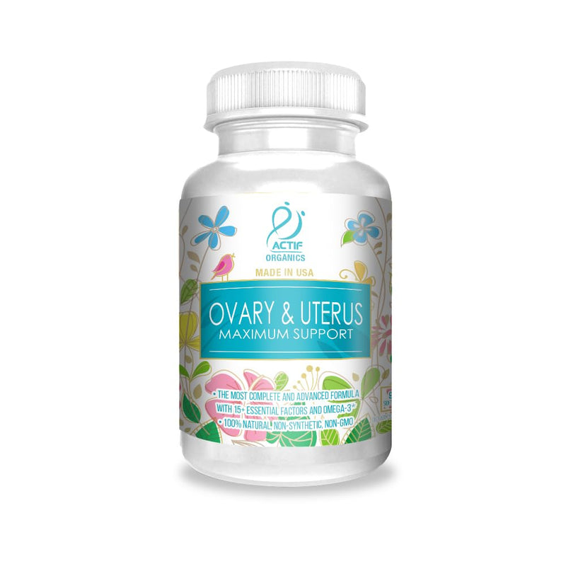 ACTIF Ovary and Uterus Maximum Support with 15 Advanced Factors and Omega-3 – Non GMO, Made in USA, 90 Count