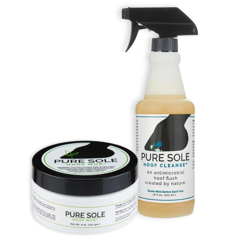 Thrush Treatment for Horses - Pure Sole Hoof Mud (8 oz.) + Pure Sole Hoof Cleanse (16 oz.) Bundle - PawsPlanet Australia
