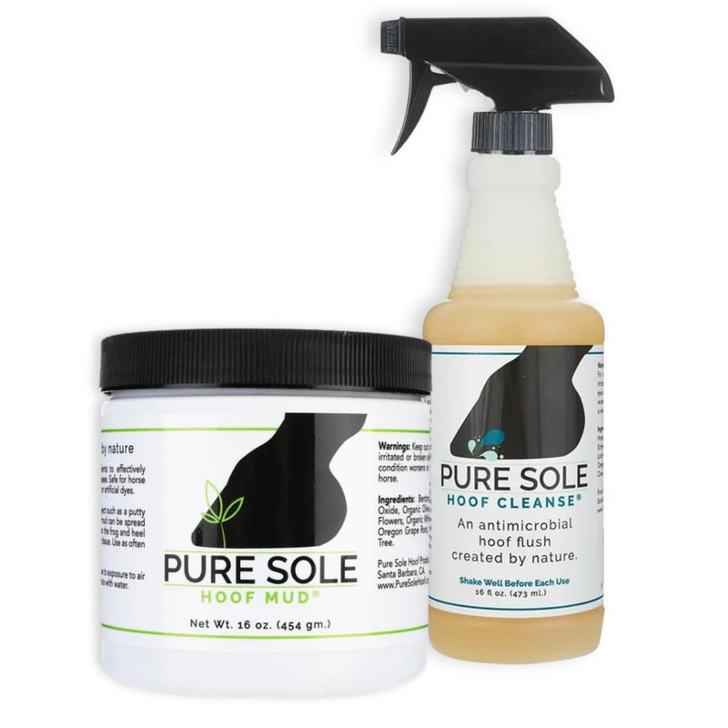 Thrush Treatment for Horses - Pure Sole Hoof Mud (16 oz.) + Pure Sole Hoof Cleanse (16 oz.) Bundle - PawsPlanet Australia