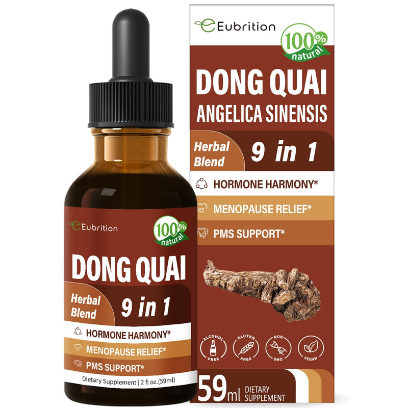 Dong Quai Liquid Supplement for Women, Angelica Sinensis Root Extract Tincture Support Menopause & PMS Relief, Hot Flashes, Herbal Blend Drops with Red Clover Fenugreek. 2oz Original 2 Fl Oz (Pack of 1) - BeesActive Australia