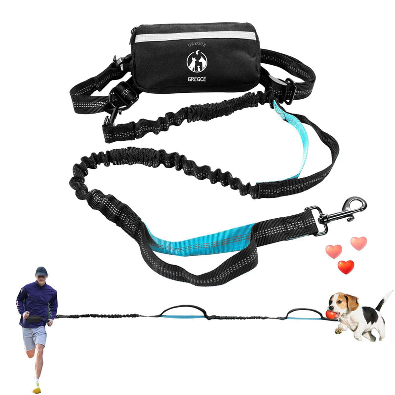 Hands Free Dog Leash for Running-Nylon Dog Leash with Zipper Pouch,Dog Belt for Medium & Small Dogs,Reflective Waist Leash for Dog Walking, Training,Jogging (Black) Black - BeesActive Australia