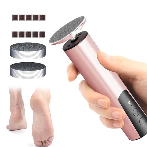 Rechargeable Electric Foot Callus Remover, Pedicure Tools for Feet, Electric Foot File, Heel Scraper for Cracked Heels, Calloused Feet Remover Tool (Pink) Pink