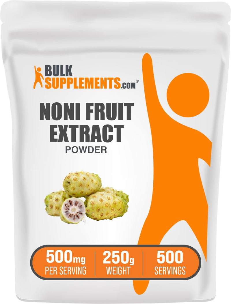 BulkSupplements.com Noni Fruit Extract Powder - Noni Fruit Supplement, Superfood Powder - Gluten Free, 500mg per Serving, 250g (8.8 oz) (Pack of 1) 8.8 Ounce (Pack of 1)