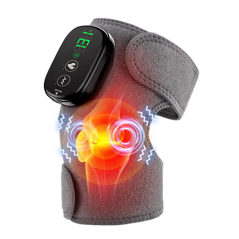 YUHUO Foot Massager with Heat, Knee Shoulder Elbow 3 in 1 Feet Massager, Heated Knee Massager, Shoulder Massager with Heat Vibration, 210 mins Battery, Cordless Portable, Touchscreen Control (Grey) Grey