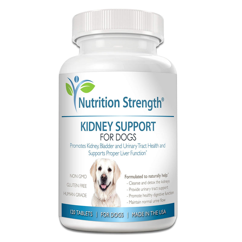 Kidney Support for Dogs - Renal, Bladder and Urinary Tract Health Supplement, Plus Immune and Digestive Support, with Organic Cranberry and Astragalus, 120 Chewable Tablets - PawsPlanet Australia