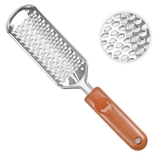 Professional Foot Scrubber Dead Skin Remover, Pedicure Foot File Callus Removal, Heel Scraper for Cracked Heels, Microplane Cheese Grater for Feet, Foot Rasp for Hard Skin(T1) T1