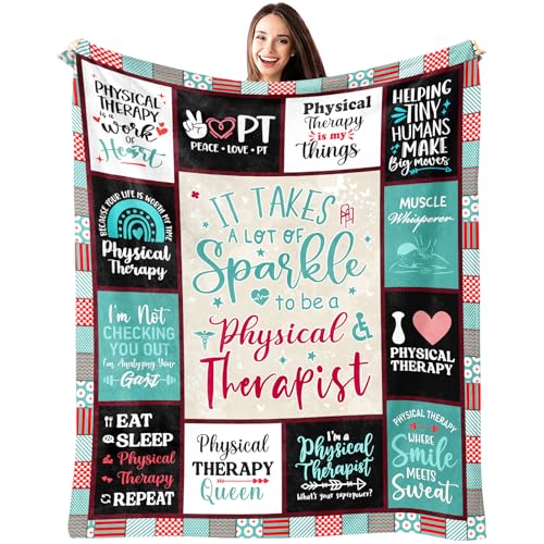 Physical Therapist Gifts, Physical Therapist Gifts for Women, Best Gifts for Physical Therapists, Gifts for Physical Therapists, Physical Gifts for Therapist Throw Blanket 60"X 50" 50" X 60" Green-physical Therapist