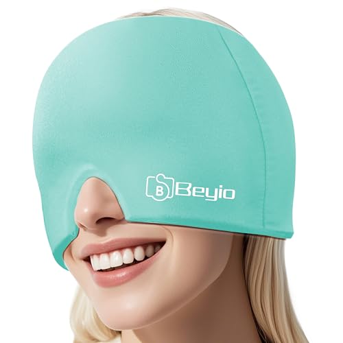 Migraine Relief Cap, All Around Gel Covered Reusable Headache Relief Cap, Blue Migraine Cap for Headache Relief, Puffy Eyes