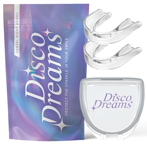 Disco Dreams 2 Pack Customizable Night Guard - Protection from Teeth Grinding, At Home Fitting Experience for Nighttime Teeth Grinding & Clenching (Adult, Clear)