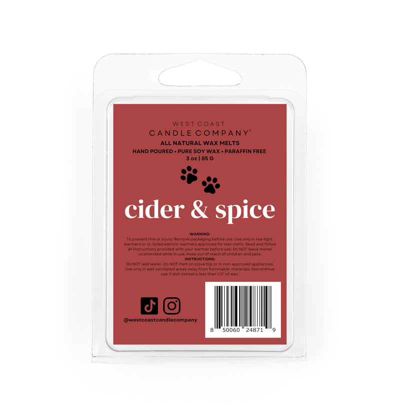 Pet Friendly Wax Melts | Pet Safe Wax Melts | All Natural Dog Safe Wax Melts | Non-Toxic Wax Melts | Pet Odor Eliminator | Pure Soy Wax Melts | Veterinarian Approved (Cider & Spice) Cider & Spice - BeesActive Australia