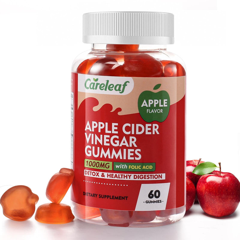 Apple Cider Vinegar Gummies, Metabolism Gummy with 1000mg AVC & Vitamin B6 Vitamin B12, ACV Gummies for Metabolism, Digestion, Detox, Gut & Immune Health, 60 Counts