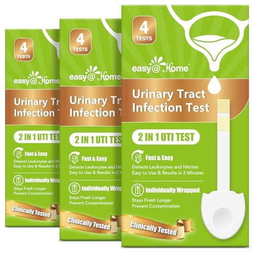 Easy@Home UTI Test Strips for Women, 12 Pack Urinary Tract Infection Test