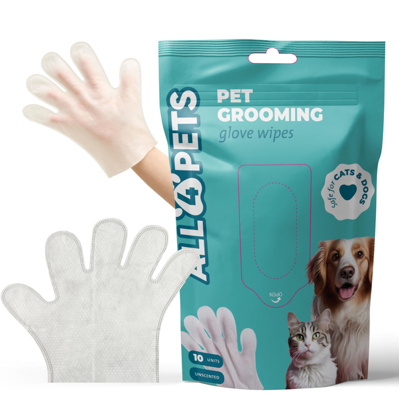 Dog Washing Gloves Pet Grooming Gloves – 10-Pack Pet Cleaning Gloves for Dogs – Natural Plant Fiber Dog Cleaning Wipes for Body, Ears, Tear Stain Wipes – Ideal for Travel, Outdoors - BeesActive Australia