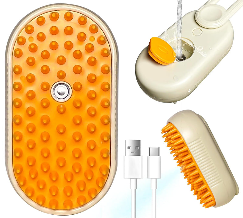 Spritz Defur Comb for Cats, New 3-in-1 Cat Steam Brush for Massaging and Cleaning Shedding Pets, Comb for Long and Short Hair Cats and Dogs Grooming Tool (Coffee) Coffee - BeesActive Australia