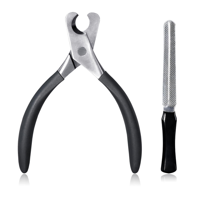 Dog Nail Clippers for Large Medium Small Dogs, Wide Open Heavy Duty Dog Nail Trimmers for Thick Toenail, Professional Ergonomic Handle Sharp Grooming Cutter with Nail File for Pet - BeesActive Australia