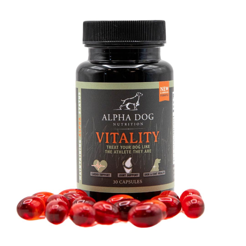 Krill Oil for Dogs - Vitality by Alpha Dog Nutrition – Reduces Dog Allergies, Itchiness, & Shedding – Promotes Healthy Skin and Coat - PawsPlanet Australia