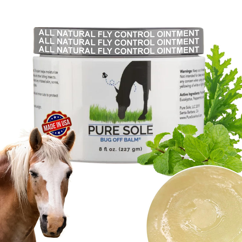 Bug Off Balm - All Natural Ointment for Horses, Ponies and Donkeys, Use for Cows, Goats and Other Farm Animals | Protects and Moisturizes The Skin - 8 oz. - PawsPlanet Australia