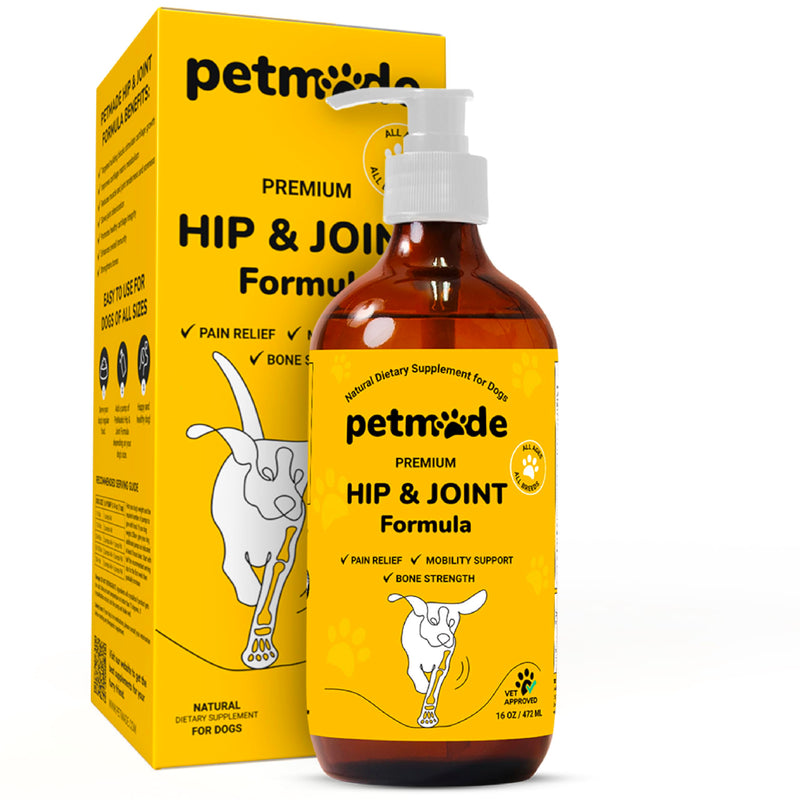 Dog Hip and Joint Supplement - Junior and Senior Dog Supplements for Mobility, Flexibility Support and Bone Strength, Deluxe Glucosamine Chondroitin for Dogs, 16 oz - PawsPlanet Australia