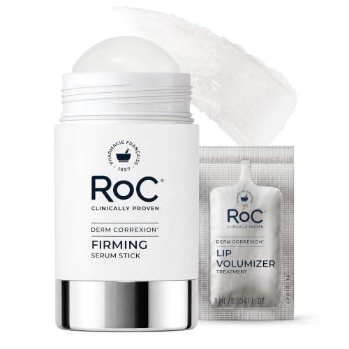 RoC Derm Correxion Retinol Firming Serum Stick with Antioxidants to Visibly Tighten and Firm Wrinkles and Laugh Lines For Men and Women + Retinol Eye Cream Packette, 1.0 oz (Packaging May Vary) Firming Stick