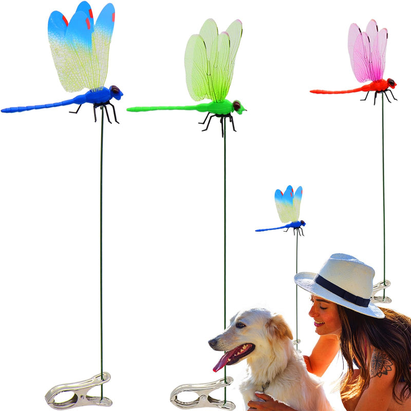 sntxmy Fake Dragonfly Clip, Realistic Dragon Fly Clips Bugs Repe Llent. Blue