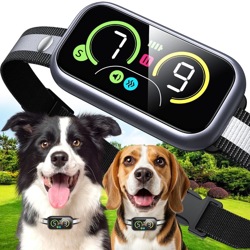 Bark Collar, Dog Bark Collar for Large Medium Small Dogs, Smart Barking Collar, Effective Anti Bark Collars for Dogs, Automatic Bark Collar Adjustable Beep Vibration Modes & 7 Sensitivity Black - BeesActive Australia
