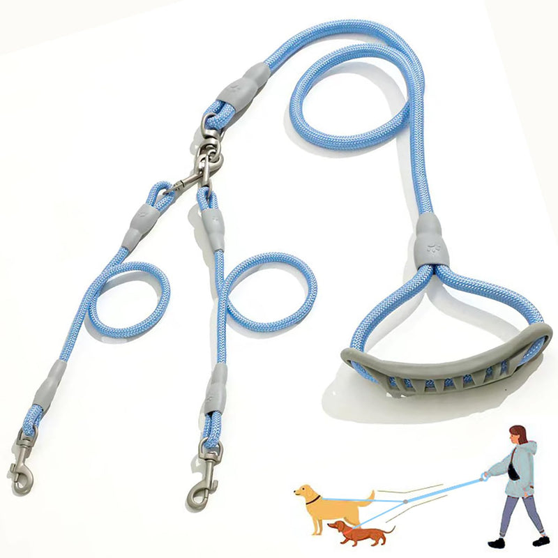 Two Dog Leash - No Tangle, 360° Swivel Double Leash for Walking Two Dogs, Double Dog Leash for Medium & Small Dogs Detachable Design for Effortless Walks and Control - BeesActive Australia