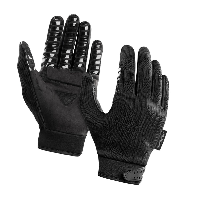 VXW Flying Disc Wear Resistant Full Finger Outdoor Training Gloves Breathable Non-Slip Fitness Riding Gloves MTB Cycling Gloves XX-Large Black