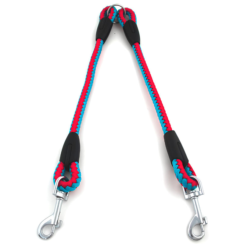 Two Dog Leash Splitter – Heavy-Duty No-Tangle Double Dog Leash with Multi-Layer Braided Rope, Zinc Alloy Clips, and Durable Fixed-Length Design for Walking Two Dogs - BeesActive Australia
