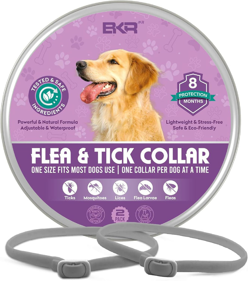 Flea Collar for Dogs 2 Pack 16 Months Protection Natural Flea and Tick Prevention for Dogs, One Size Fits for All Dog Flea Collar - BeesActive Australia