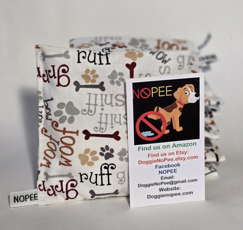 Dog Marking Prevention - Indoor -Permanent - Effective Solution - Stops Dogs from Marking or Peeing - eliminates a Dog's urge to Mark- Put Bag Down and Your Problem is Solved! (White Woof) - PawsPlanet Australia