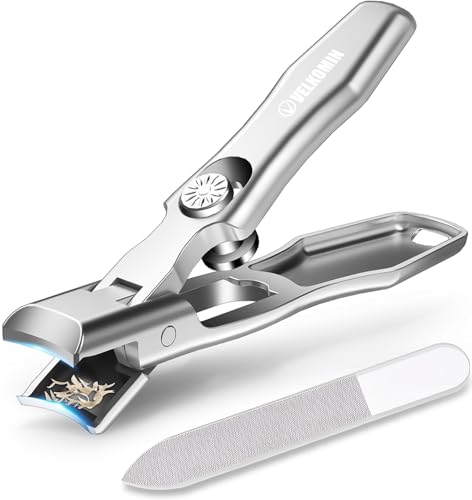 VELKOMIN Heavy Duty Nail Clippers for Thick Toenails for Men, 15 mm Wide Jaw, Ultra-Sharp and Durable Fingernail Toenail Clippers for Thick Hard Ingrown Nails, 18 Months Replacement Warranty