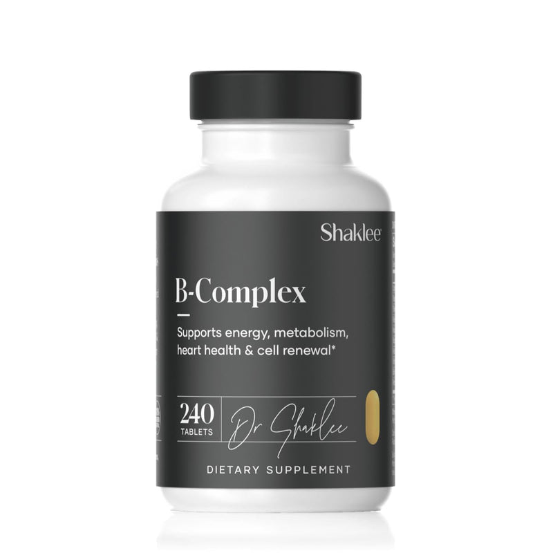 Shaklee - B-Complex - Bioactivated B Vitamins - 240 Tablets | Features Shaklee's Bioactivated Absorption System™, Includes niacin, biotin, folic acid, and vitamins B1, B2, B6, and B12