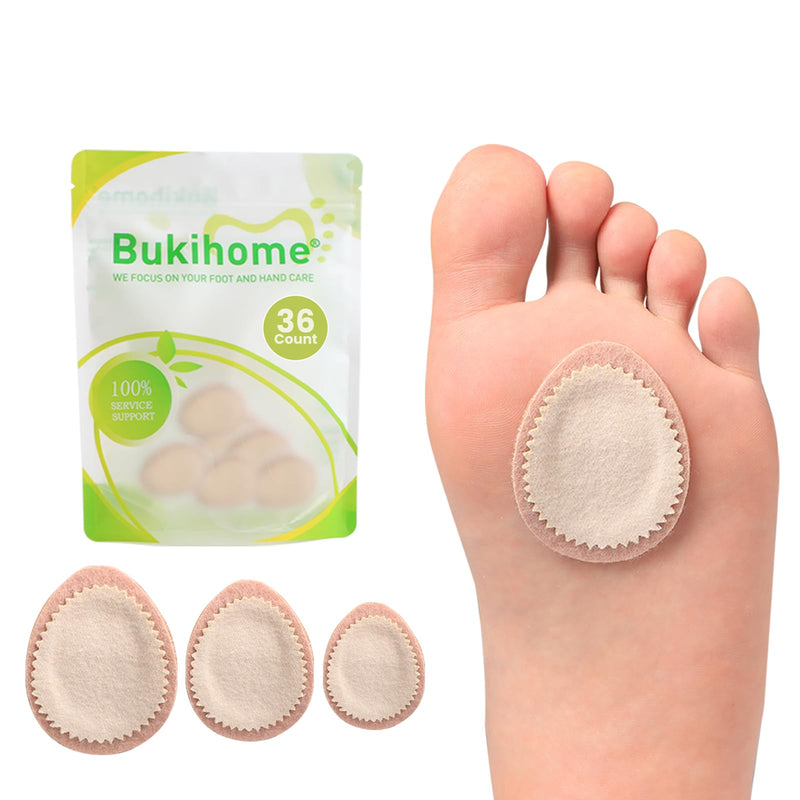 Bukihome Extra Thick Callus Remover,Felt Callus Pads,Protect Calluses from Rubbing on Shoes，Reduce Foot and Heel Pain，Self-Stick Pedi Cushions，Pack of 36,Multi-Size 36 Count (Pack of 1) - BeesActive Australia