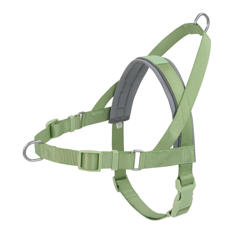 Wisedog No Pull Dog Harness Small Medium Sized Dog, Adjustable Webbing Dog Halter Harness for Large Dogs, with Soft Padded, Reflective (Sage Green, S|Neck=14"-16.5"/Chest=18"-22") S|Neck=14"-16.5"/Chest=18"-22" Sage Green - BeesActive Australia