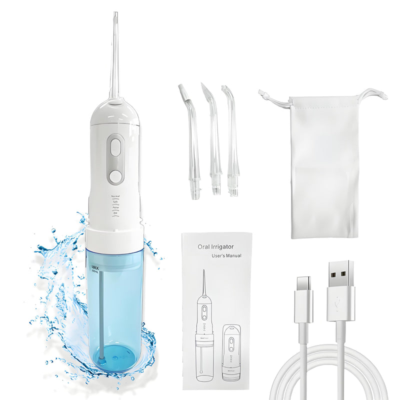 Water Dental Flosser Pick for Teeth,Cordless Portable Oral Irrigator 200ML Rechargeable Home&Travel Power Flosser,4 Modes&IPX7 Waterproof Electric Water Flosser for Teeth