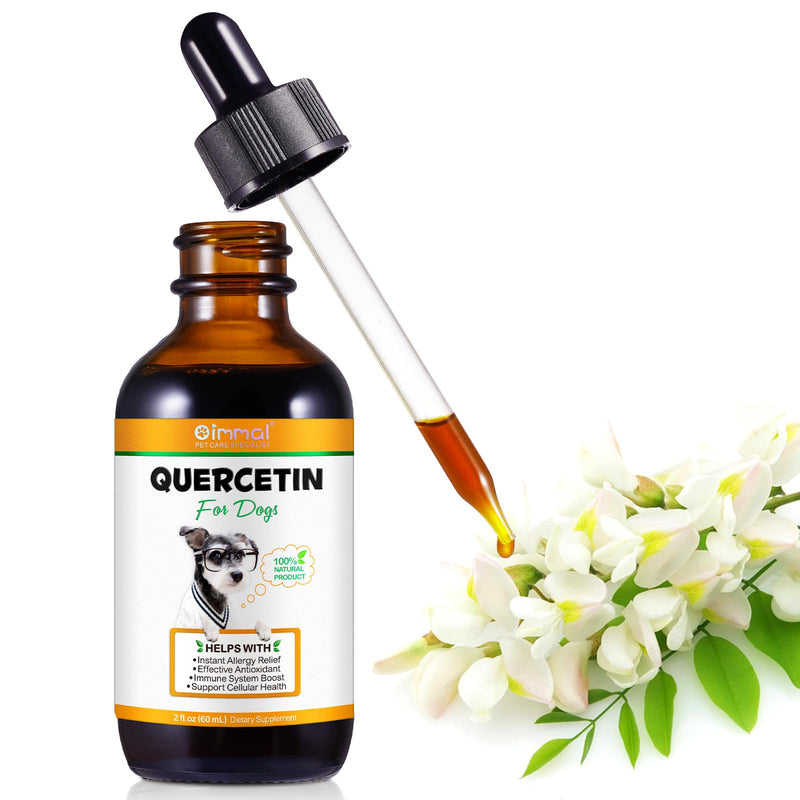 Quercetin for Dogs, Dog Quercetin Liquid Drops Supports Dogs Allergy Relief, Dog Herbal Supplement - Pet SuppliesQuercetin for Dog Itch Remedies - 60 ml / 2 fl.oz - PawsPlanet Australia