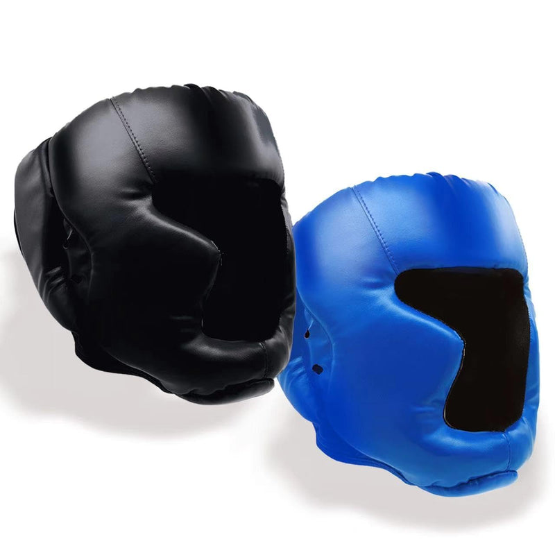 2 Pack Boxing Headgear Equipment for Taekwondo, Sparring, MMA, Muay Thai - Safety Helmet Protective Gear for Men Women Beginners Black,Blue