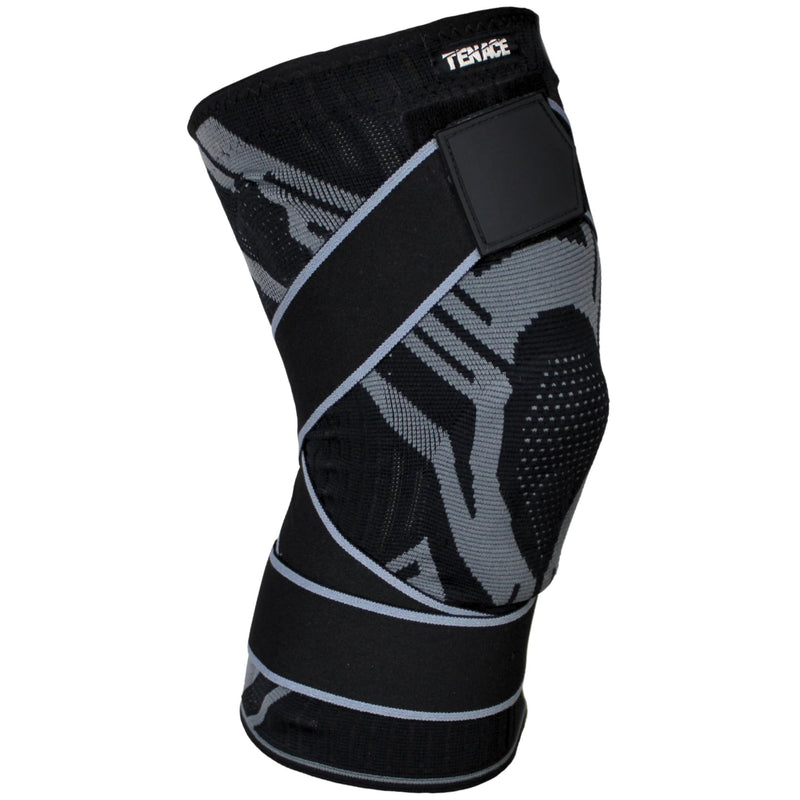 Tenace BJJ Knee Brace Grappling - Compression Knee Pad for Jiu Jitsu, MMA, Muay Thai, Wrestling, Judo - High Durability and Performance Unisex (Black, Medium) Black - BeesActive Australia