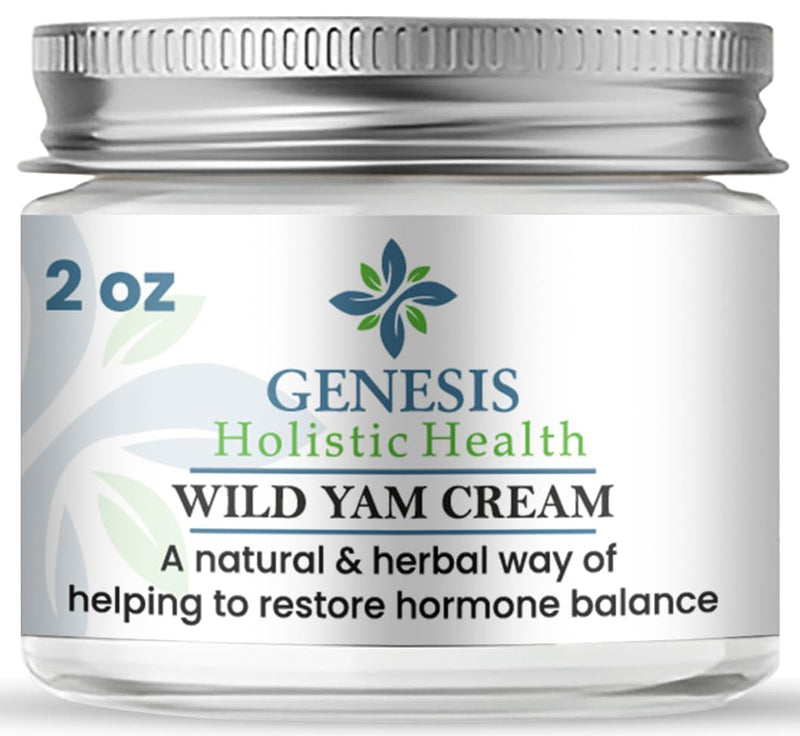 Genesis Wild Yam Root Cream, Organic Balancing Cream for Women, Deep Nourishment and Hydration, Made with Wild Yam Root, Chaste Tree Berry, and Red Clover, 2oz 2 Ounce (Pack of 1)
