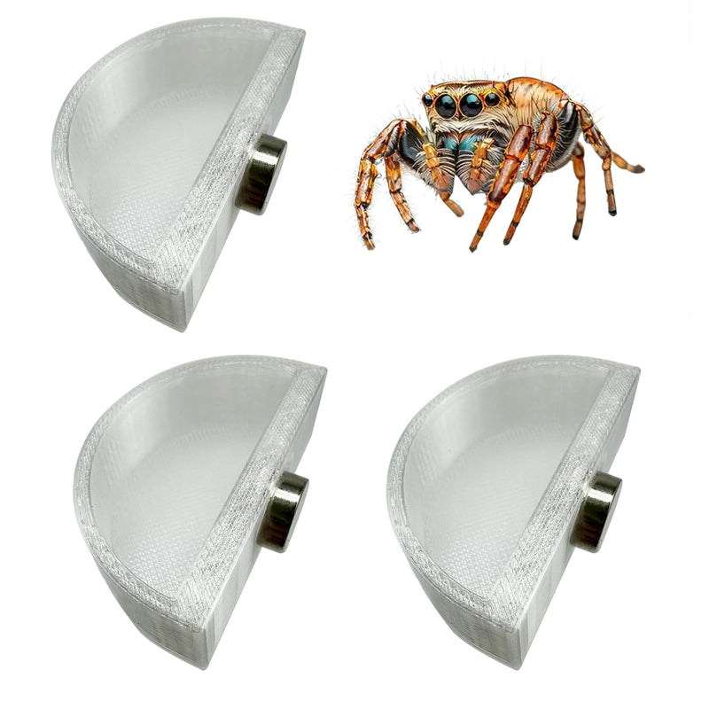 3 PCS Jumping Spider Feeding Dish, Tiny Food Dishes Water Dish for Jumping Spider, Tarantula and Other Small Pets, Half Round - BeesActive Australia