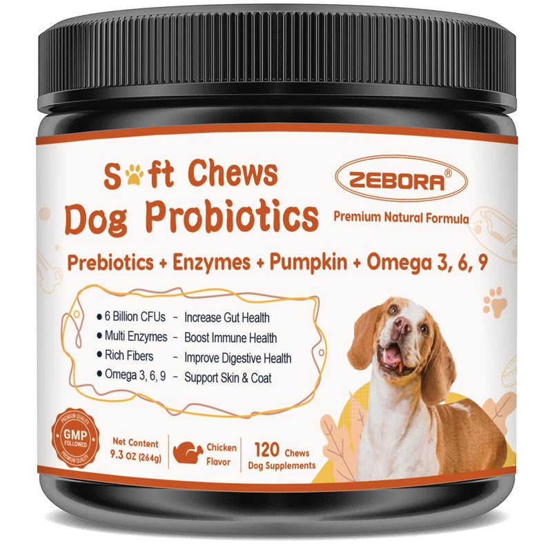Probiotics for Dogs, Dog Probiotics for Digestive Health, Plus Pumpkin and Fish Oil, for Gut & Itchy, 120 Soft Chews 120 Chews - BeesActive Australia