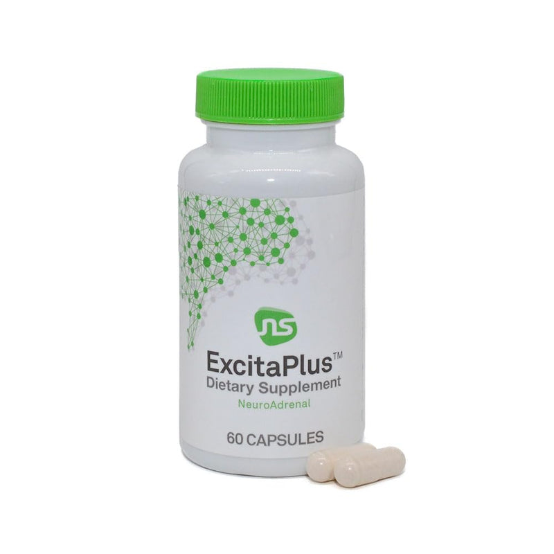 Neuroscience ExcitaPlus Adrenal Support Supplement, 60 ct | Promotes Stress Resilience, Energy & Focus, L-Tyrosine, Rhodiola & B Vitamins, Cortisol Support 60 Count (Pack of 1)