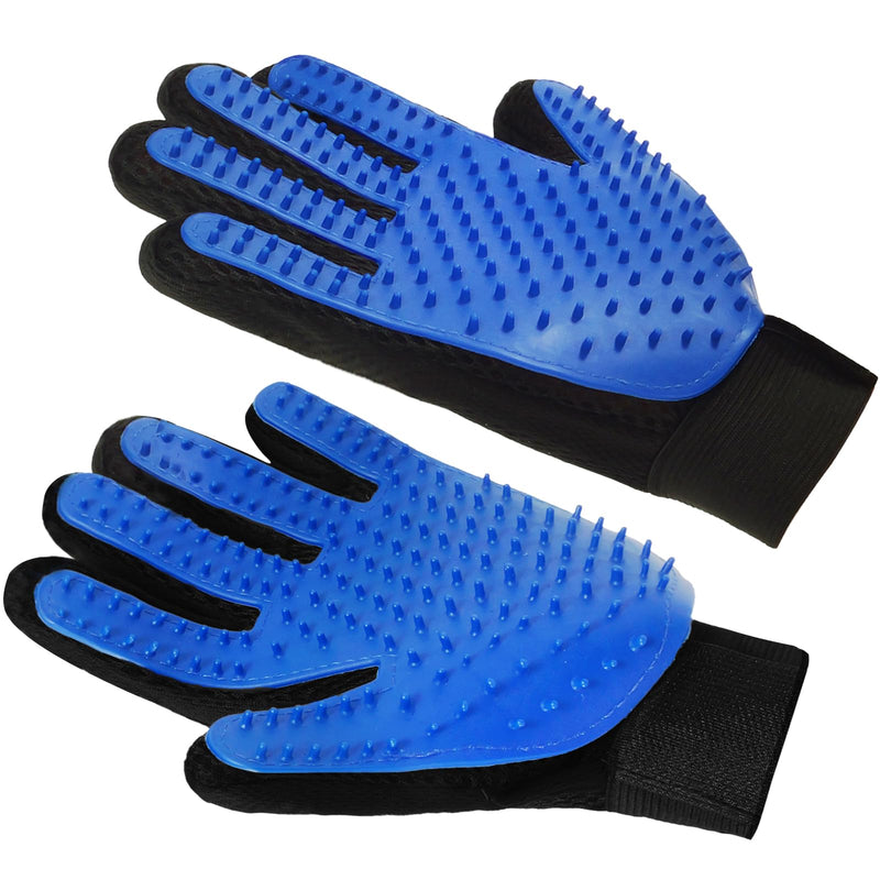 Cat Gloves for Grooming, Pet Grooming Gloves for Removing Floating Hair, Grooming Gloves for Dogs, Five Finger Hair Rubbing Gloves for Cat and Dog Massage and Bathing-1Pair - BeesActive Australia