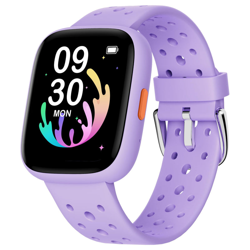 BIGGERFIVE Kids Smart Watch No Phone Needed, 1.8" Fitness Tracker Watch Lilac