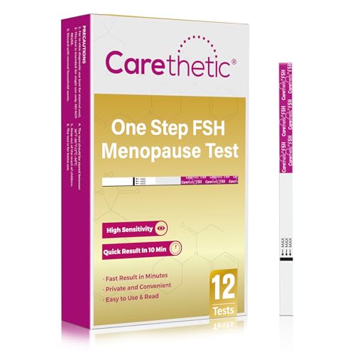 [12 Pack] Carethetic FSH Menopause Test Strips - Rapid At-Home Menopause Stage Test Kit, High-Sensitivity FSH Detection