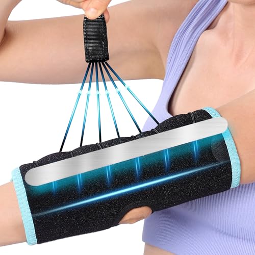 Cubital Tunnel Elbow Brace for Women Men Comfortable Night Sleep Support, Adjustable Lace Up Elbow Splints for Tendonitis ,Ulnar Nerve,Bursitis, Sprains, Strains, Sports Injury Recovery Joint, Arthritis (One size ) C016-2