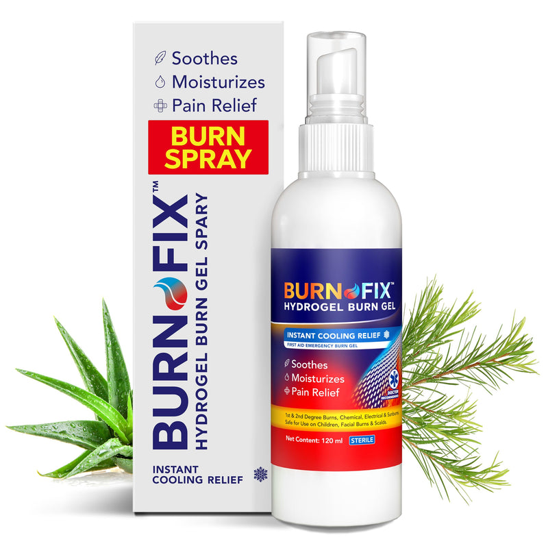 BurnFix¬Æ Hydrogel Burn Spray ‚Äì 120 ml Instant Cooling Relief for 1st & 2nd Degree Burns, Sunburns & Scalds | Doctor-Recommended Moisturizing First Aid Essential for Kids & Adults 1