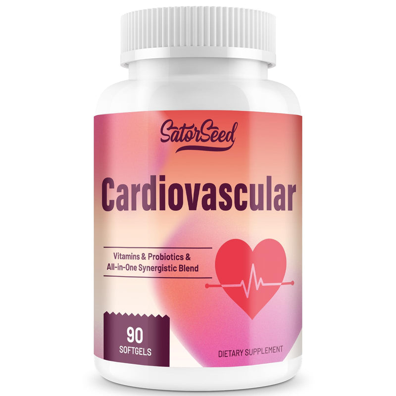 Cardiovascular Supplement 3000mg – Vitamins, Probiotics, Omega-3, and CoQ10 All-in-One Synergistic Blend for Adults – 90 Softgels 90 Count (Pack of 1)