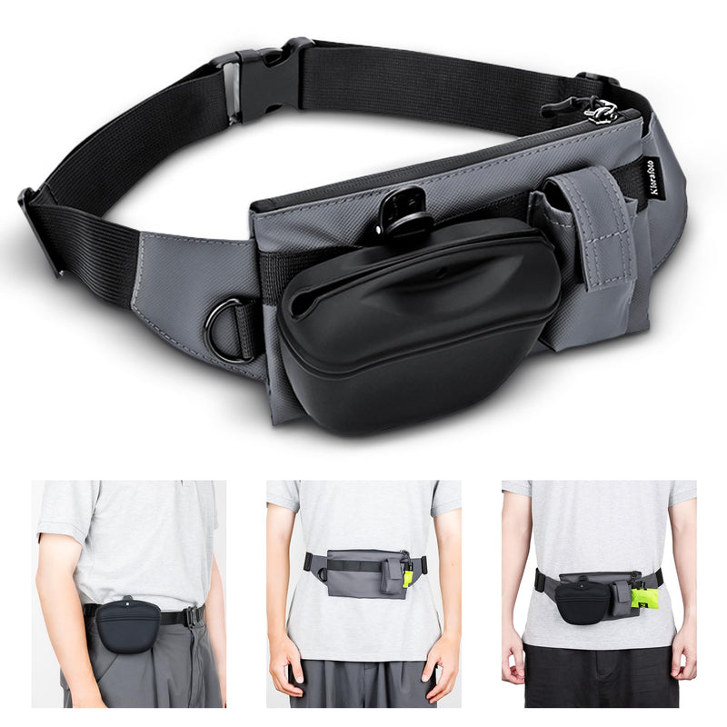 2 In 1 Dog Treat Pouch for Training, Upgrade Treat Pouch for leash with Removable Clip on Silicone Treat Bag & Built-in Poop Bag Dispenser,Waist Belt Fanny Pack for Pet Puppy Training Walking Hiking - BeesActive Australia
